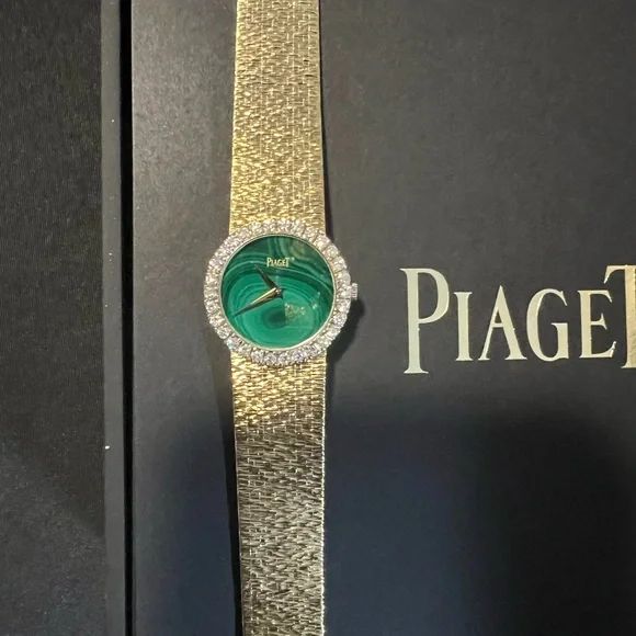 Rare Vintage Piaget Green Dial Ladies Diamond Watch - Picture 11 of 14